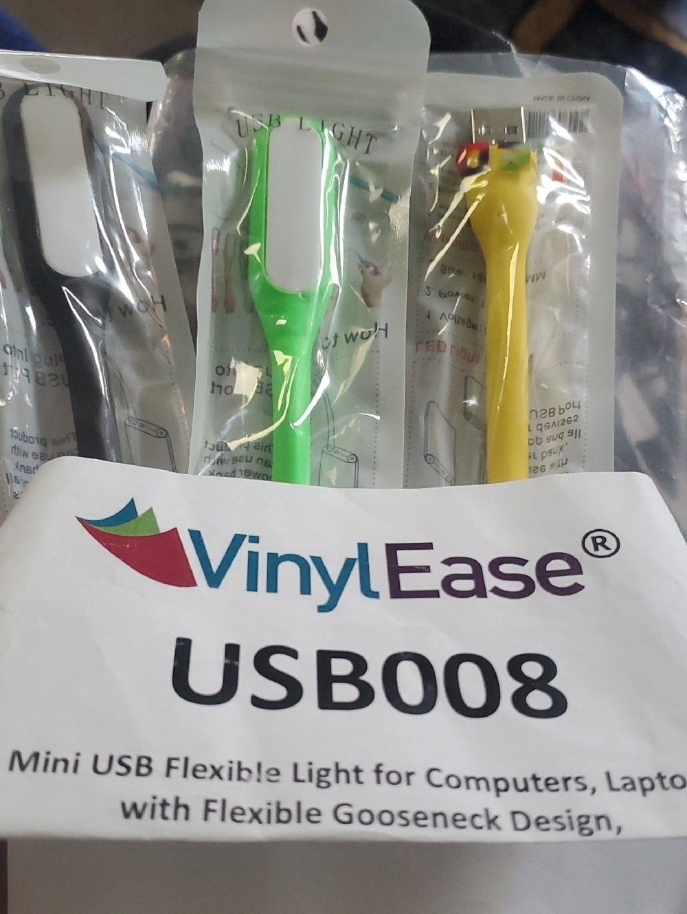 Mini USB LED Flexible Goose Neck Computer, Car, Reading Light - Multicolor
